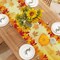 Linen Orange Watercolor Maple Leaf Fall Table Runner 72 Inches Long Farmhouse Fall Autumn Thanksgiving Home Kitchen Dining Room Table Decoration
